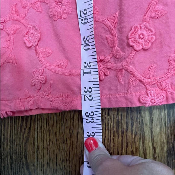 Jude Connally Coral Pink Floral Embroidered Shift Dress Size Small - Picture 2 of 9